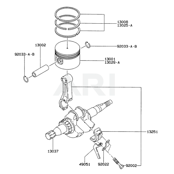 Piston/Crankshaft for FA210R
