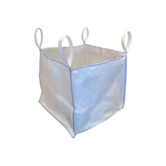 1 Tonne Bulk Woven Bag 900 x 900 x 800cm c/w four 30cm lifting loop 135G/M2