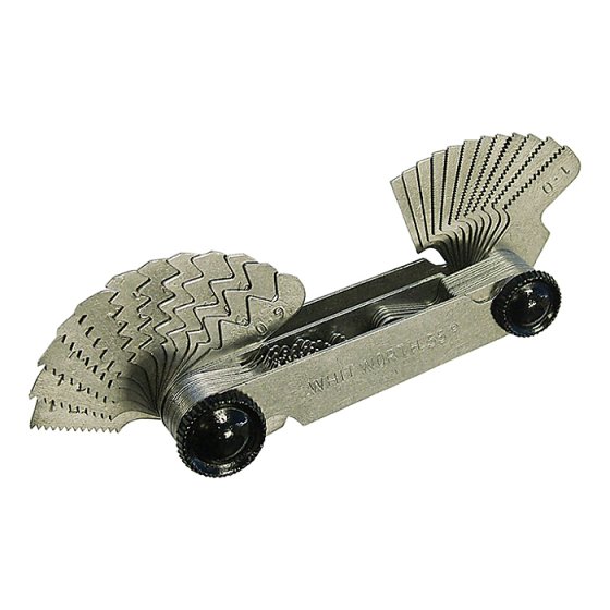 Screw Pitch Gauge 52, Metric, Whitworth - Faithfull