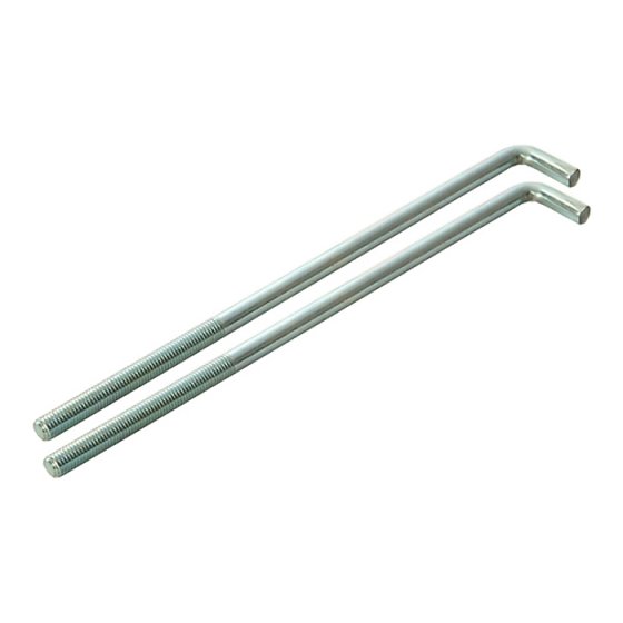 External Building Profile - 230 mm (9in) Bolts (Pack of 2) by Faithfull - PROEXTB9