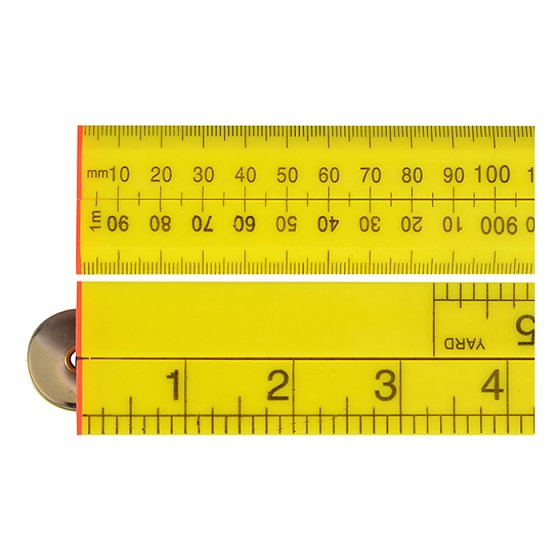 Folding Rule Yellow ABS Plastic 1m / 39in by Faithfull