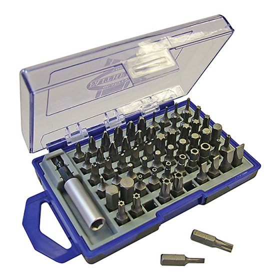 Screwdriver Bit Set 61 Piece Faithfull with Magnetic Holder
