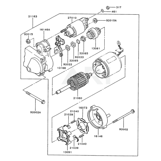 Starter for Kawasaki FB460V