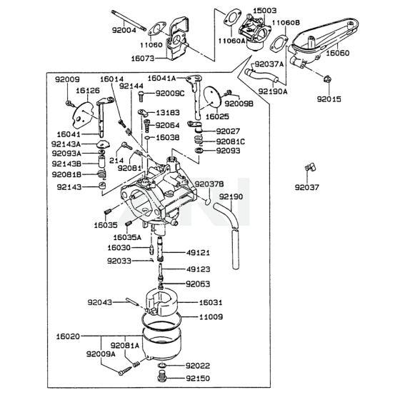 Carburetor for Kawasaki FC540V