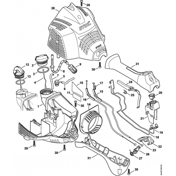 Motor Housing & Handle Assembly