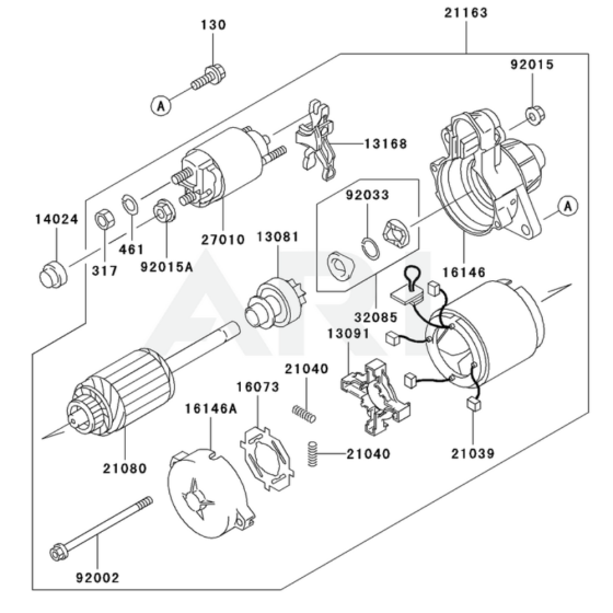 Starter for Kawasaki FD620D