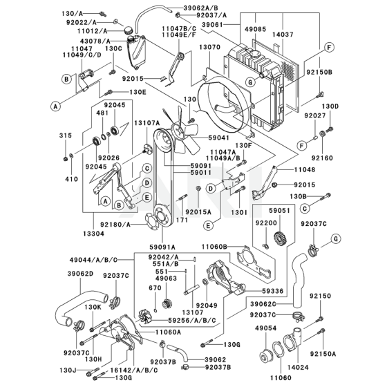 Kawasaki FD620D Cooling Equipment