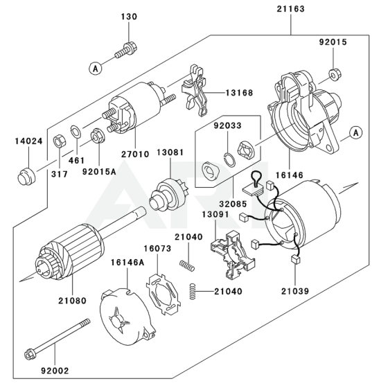 Starter for Kawasaki FD661D
