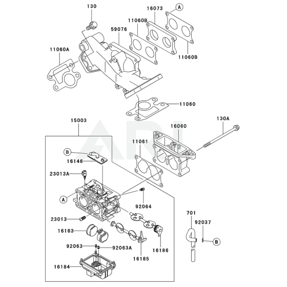 Carburetor for Kawasaki FD671D