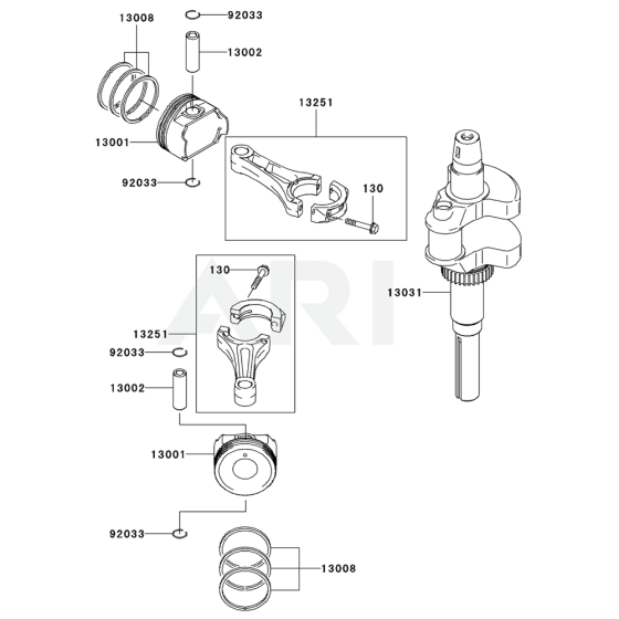 Piston/Crankshaft for FD731V