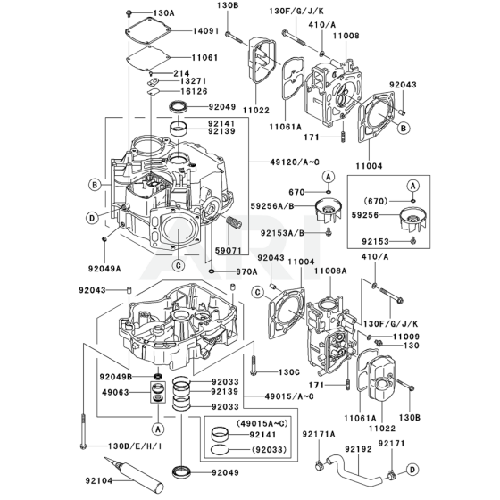 Cylinder / Crankcase for FD731V