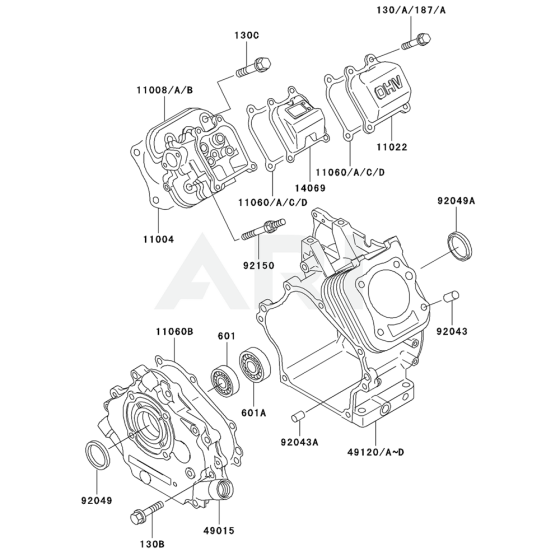 Cylinder & Crankcase for FE170D