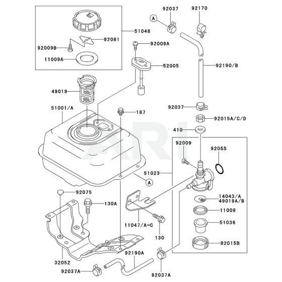 Fuel Tank & Valve for FE170D