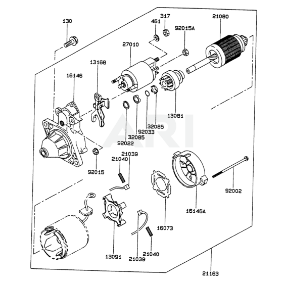 Starter for Kawasaki FE290D