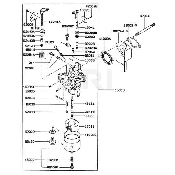 Carburettor for Kawasaki FE290D