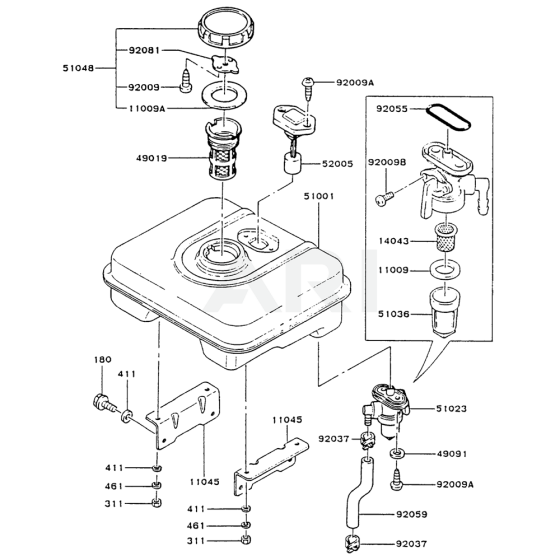Fuel Tank & Valve for FG150D