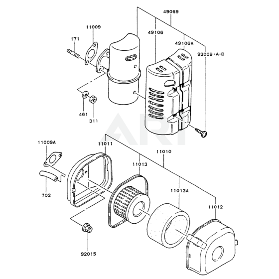 Air Filter & Muffler FG150G
