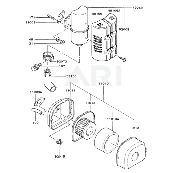 Air Filter & Muffler FG150R
