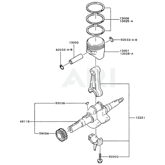 Piston/Crankshaft for FG200D