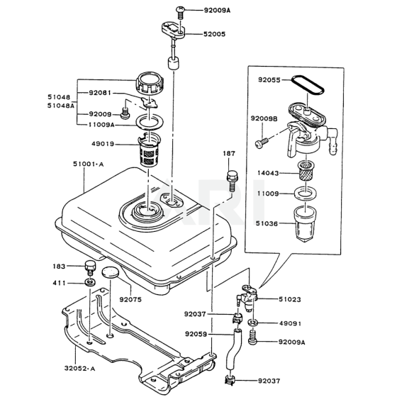 Fuel Tank & Valve for FG200D
