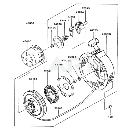 Starter for Kawasaki FG200R