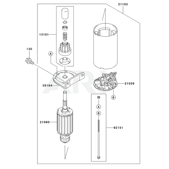 Starter for Kawasaki FH451V