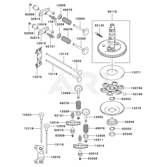 Valve/Camshaft for Kawasaki