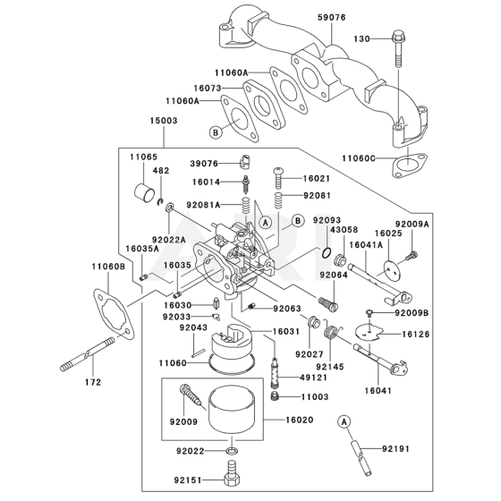 Carburettor for Kawasaki FH451V