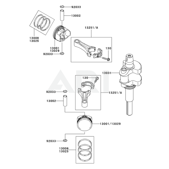 Piston/Crankshaft for FH480V