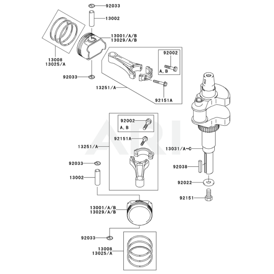 Starter for Kawasaki FH601V