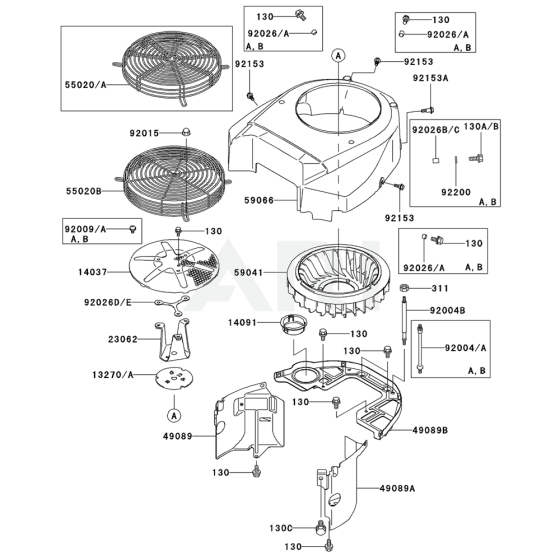 Cylinder & Crankcase for FH601V