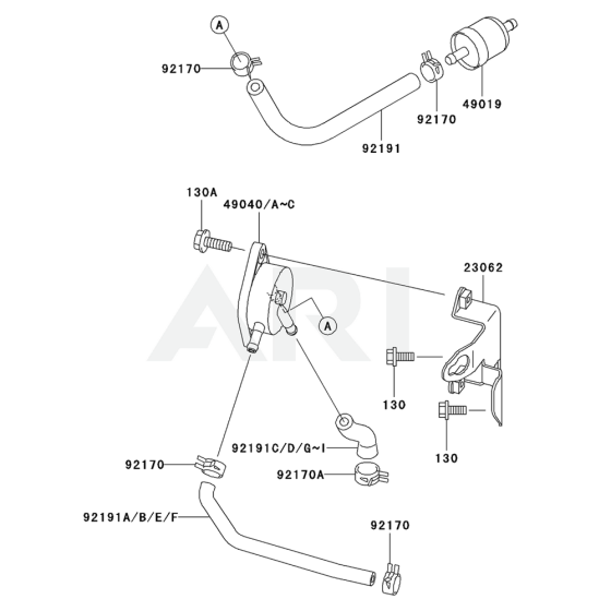 Fuel Tank & Valve for Kawasaki