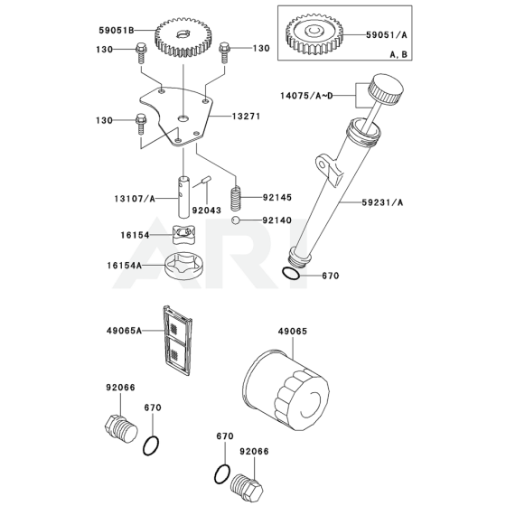 Kawasaki FH641V Lubrication