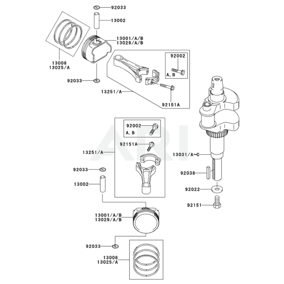 Piston/Crankshaft for FH641V