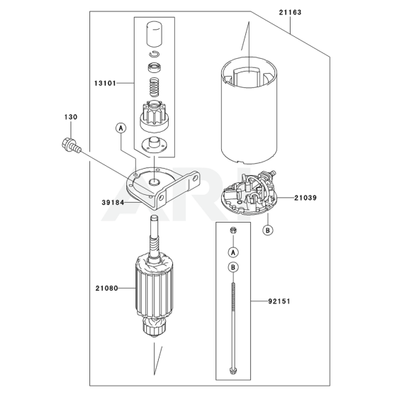 Starter for Kawasaki FH641V