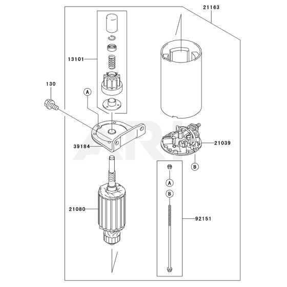 Starter for Kawasaki FH680V