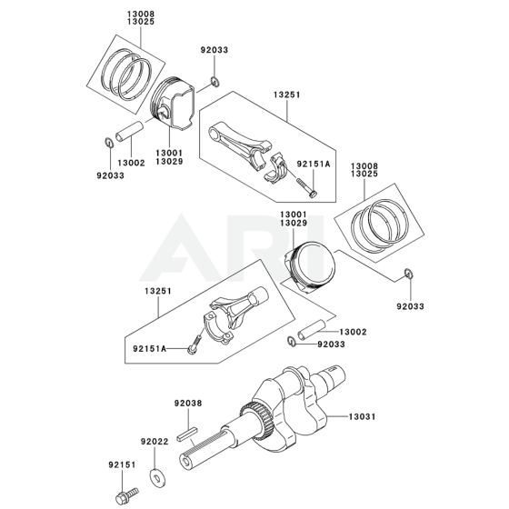 Piston & Crankshaft for FH721D