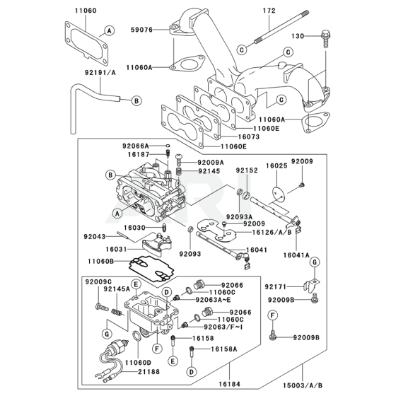 Carburettor for Kawasaki FH721V