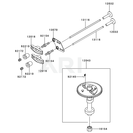 Valve/Camshaft for Kawasaki FJ180V
