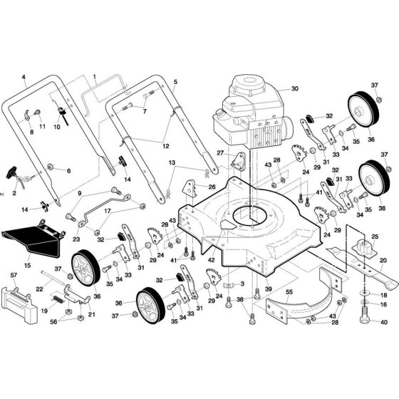 Flymo FL500 Mower Assembly