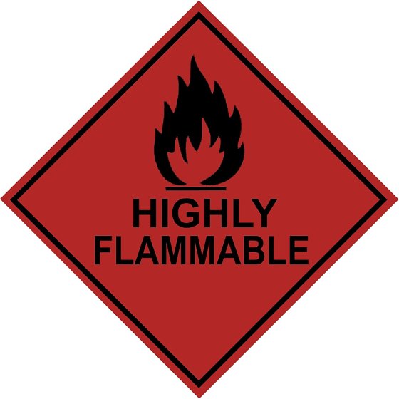 Flammable Liquid Warning Label