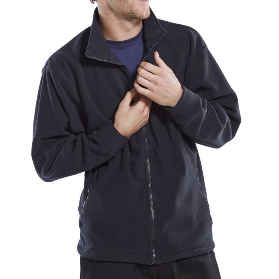 Standard Fleece Jacket 280gsm Polyester Zip Front Fastening Navy Blue MED