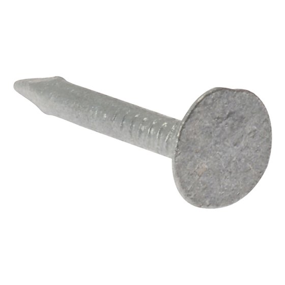 Clout Nail Extra Large Head Galvanised 25mm Bag Weight 500g by Forgefix - 500NLELH25GB