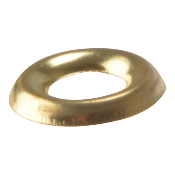 Screw Cup Washers Solid Brass Polished No.8 Bag 200 by Forgefix - 200SCW8B