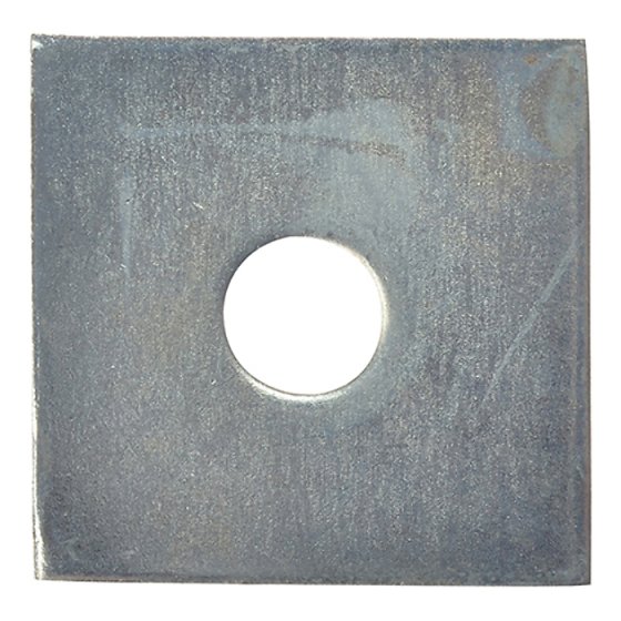 Square Plate Washer ZP 50 x 50 x 12mm Bag 10 by Forgefix - 10SQPL5012