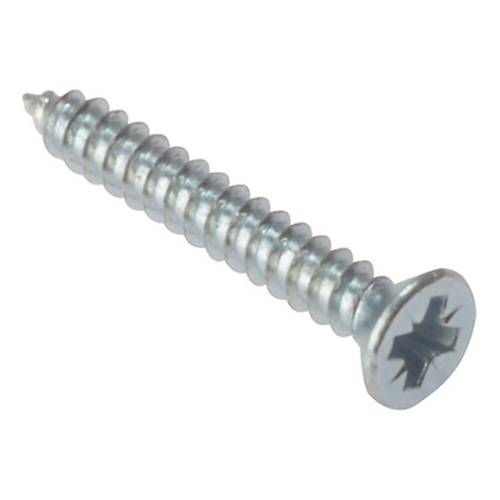 Self-Tapping Screw Pozi CSK ZP 1/2in x 6 Box 200 by Forgefix - STCSK126ZP