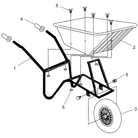 Main Assembly for Wheelbarrow