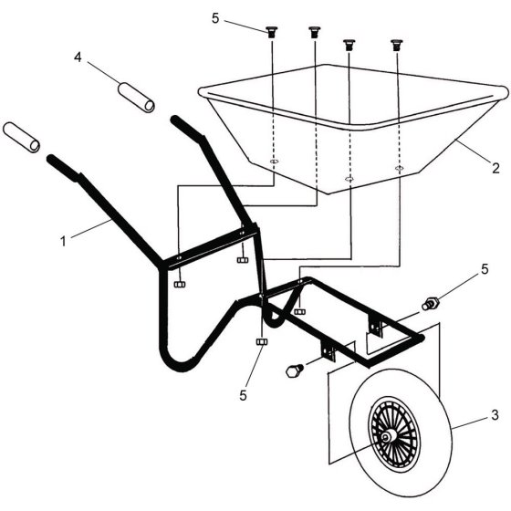 Main Assembly for Wheelbarrow
