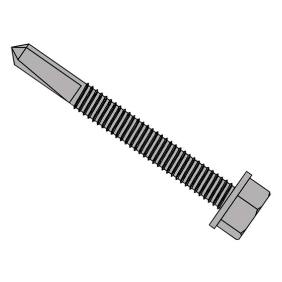 TechFast Roofing Sheet to Steel Hex Screw No.5 Tip 5.5 x 60mm Box 100