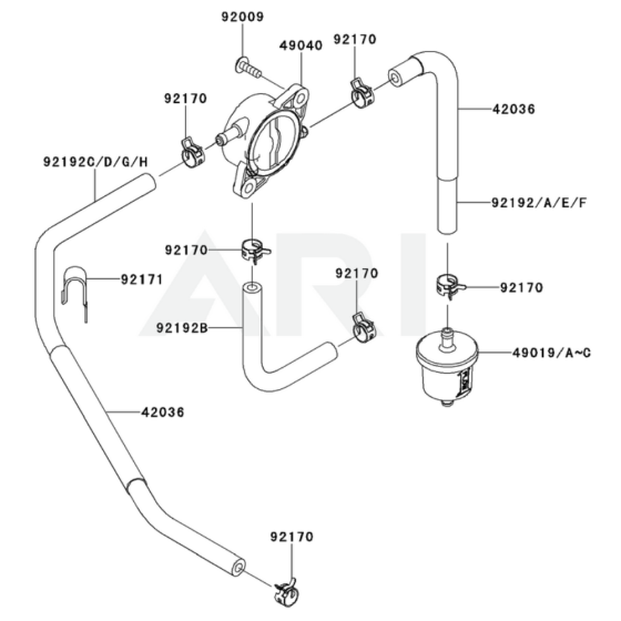 Fuel Tank & Valve for FR651V